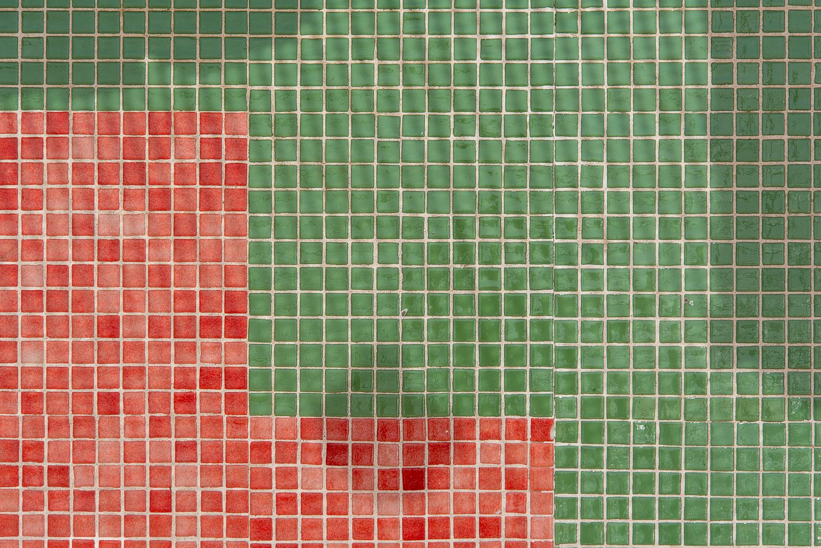 Running bond tile layout shown as a full-size studio swatch