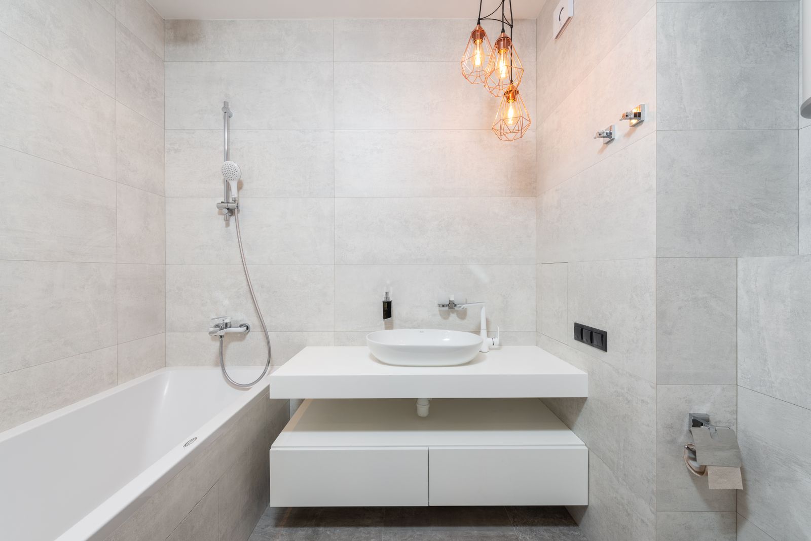 A finished bathroom by Still Water Bath Co.